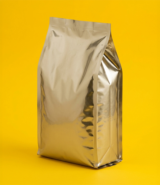 Bolsa Duplex con fuelles laterales 3lb Metalizada 190x80x320mm